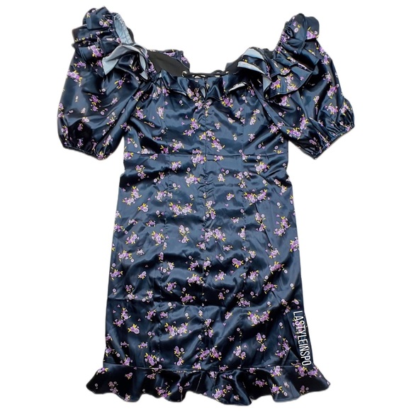 REVOLVE Secret Agent Floral Dress Puffed Sleeves Boho Fancy Size XS - Picture 2 of 6